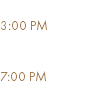 December 1 3:00 PM December 8 7:00 PM